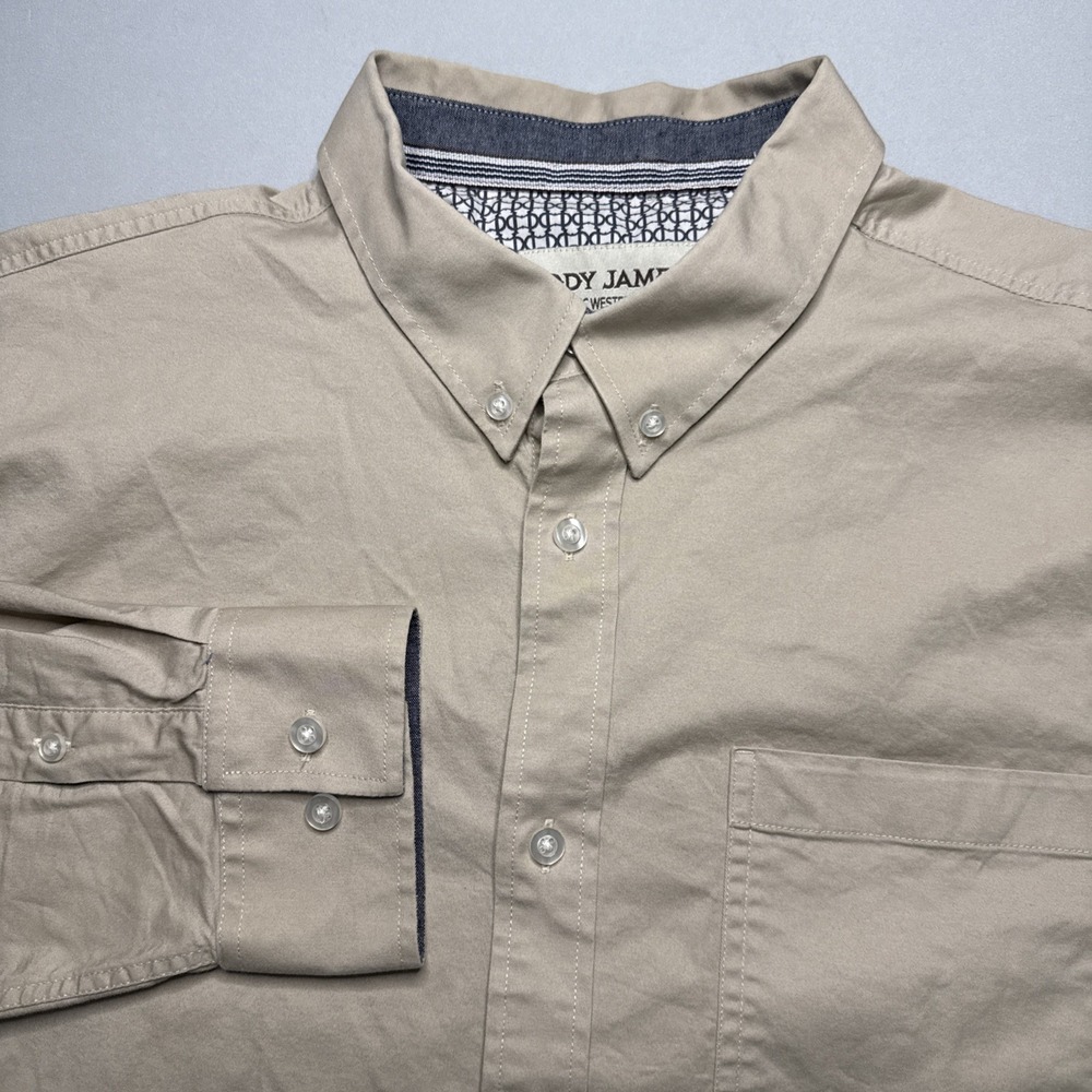 Cody James Mens Twill Performance XL Long Sleeve Western‎ Shirt Tan